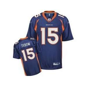 Reebok Tim Tebow Denver Broncos Navy Authentic Jersey Size 