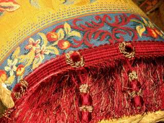 Old World Weavers Fruit Tapestry Pillow Passementerie  