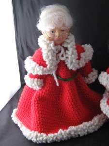 Santa and Mrs. Claus dolls Handcrafted Heads and hands are plastic 