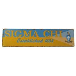 Sigma Chi Old Fashioned Metal Sign