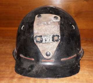 Vintage Coal Miners Mining Safety Hard Hat Cap Black Used Good Cond 