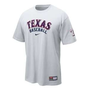  Texas Rangers MLB Practice T Shirt (White) Sports 