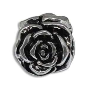  Silver Flower European Bead, Pandora Compatible Jewelry