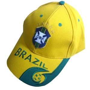  Brazil Soccer Cap / Hat in Yellow color