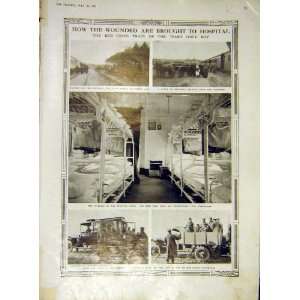   Wounded Hospital Transport Tsar Books War Print 1915