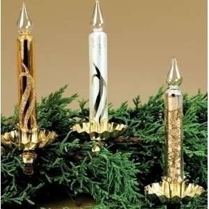   Christmas Decorative Clip On Glass Candle Ornaments 4
