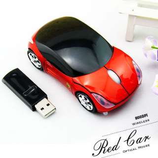 Newest 1000DPI Wireless Optical Mouse Car shape + USB receive  