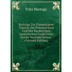   Zweier VerÃ¤nderlichen . (German Edition) Fritz Hartogs Books