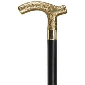  Mens Derby Solid Cast Brass Handle Cane Color Walnut 