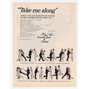   Airlines Take Me Along Song & Dance Print Ad (18329)