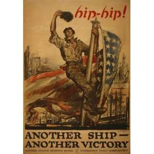 World War I Poster   Hip hip Another ship   another victory United 