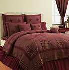   APPLIQUE STAR PATCH COUNTRY AMERICANA 5PC QUEEN KING QUILT SET BEDDING