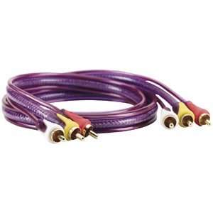   Iced Purple Audio/Video Pre Cut Interconnect Cable (9 Ft): Electronics