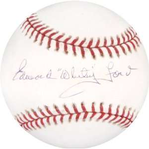  Whitey Ford Autographed Baseball  Details: New York 