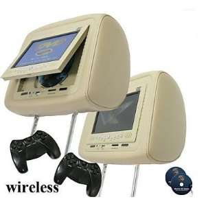  Pair 7 Headrest LCD with 2 (Two) DVD Player IHeadPhone 