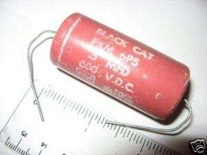 NOS Cornell Dubilier (CD)Black Cat capacitor .5@600VDC  