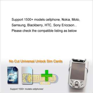 2010 UNIVERSAL NO CUT UNLOCK TURBO SIM CARD CELLPHONE  