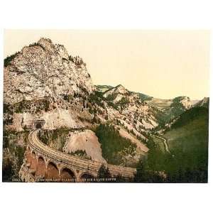 Photochrom Reprint of Semmering Railway, viaduct over the Kalte Rinne 