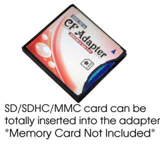 SDXC SDHC SD to Compact Flash CF II Card Reader Adapter  
