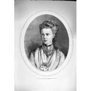   1873 Portrait Grand Duchess Maria Alexandrovna Russia