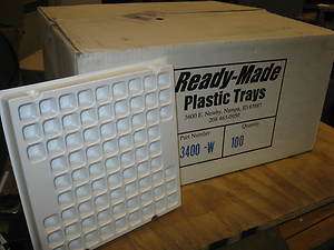Ready Made Plastic Tray 100 Count Lot Part# 3400 W Component Shipping 