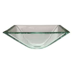   PCV1616VCC square crystal clear glass vessel sink: Home Improvement