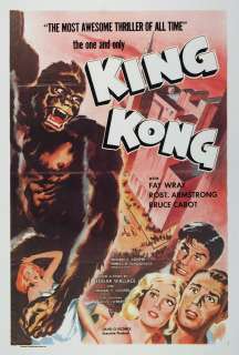 1977 Print King Kong 1933 Movie Poster Fay Wray Print   ORIGINAL 