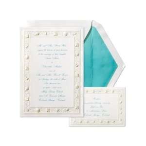  Pearl Seashells Wedding Invitation