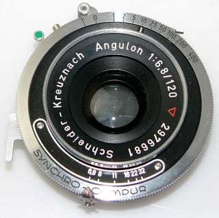 Angulon 6,8/120 mm / Synchro Compur für Großformat Kameras  