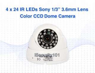 4x Outdoor 24 IR 1/3 Sony CCD 3.6mm 420TVL Vandal proof CCTV Dome 