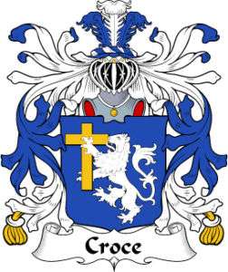 Family Crest 6 Decal  Italian Nobles  Croce  