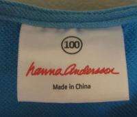 Hanna Andersson 100 4T 5T blue ruffle sweatshirt dress  