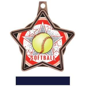  Hasty Awards Custom All  Star Insert Softball Medals BRONZE MEDAL 
