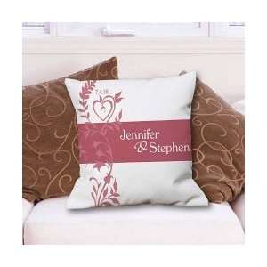   Personalized Wedding Day Throw Pillow 5 Color Choices: Home & Kitchen