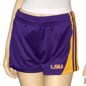 LSU Tigers Ladies Purple Instinct Workout Shorts:  Sports 