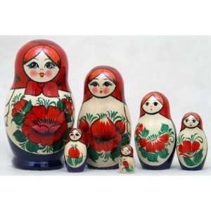  Nolinsk 6 piece Russian Wood Nesting Doll