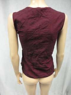 CP Shades Sausalito Dark Burgundy Lightweight Cotton Shell Top Shirt L 