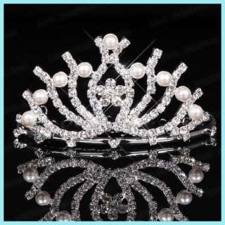   Style Wedding Party Bridal Rhinestone Bling Crystal Crown Tiara  