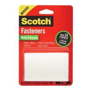  Scotch Multi Purpose Fasteners, White, 2 x 3 Inch, 3 Sets 
