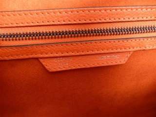   Authentic CELINE orange leather mini luggage bag; limited cruise 2012
