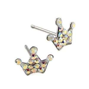   Borealis Rhinestone Crown Stud Earrings Fashion Jewelry Jewelry