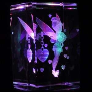 Little Miss Attitude 3D Laser Etched Crystal includes Two Separate LED 