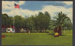 1959 Bobby Jones Golf Club Sarasota Florida FL Linen Postcard  