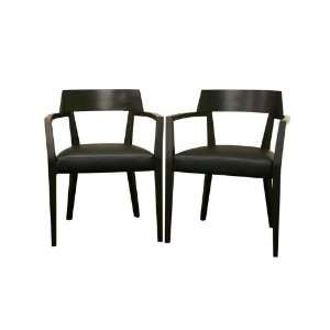  Wenge Wood and Faux Leather Modern Dining Chair Set of 2   Wholesale 