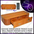 HAIR SALON WOOD WALL MOUNT TWO DRAWER STYLING STATION