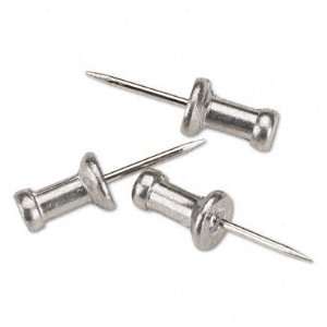  Advantus Aluminum Head Push Pins, Steel 1/2 Point, Silver 