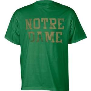  Notre Dame Fighting Irish Green Vintage Block T Shirt 