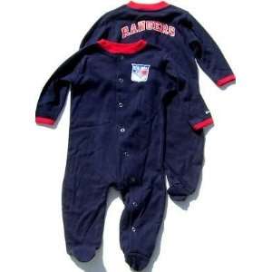  NEWBORN Baby Infant New York Rangers Navy Pajamas Sports 