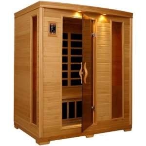   Monticello 3 4 Person Sauna with Carbon Heaters Patio, Lawn & Garden
