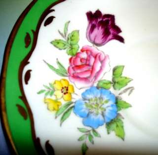   Floral Old Dresden Salisbury Tea Cup and Saucer Set  
